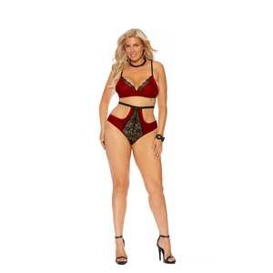Elegant Moments Sexy Velvet Bra & Panty